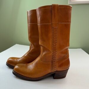 Vintage Brookline Butterscotch  western square toe Cowboy boots size 10.5 D